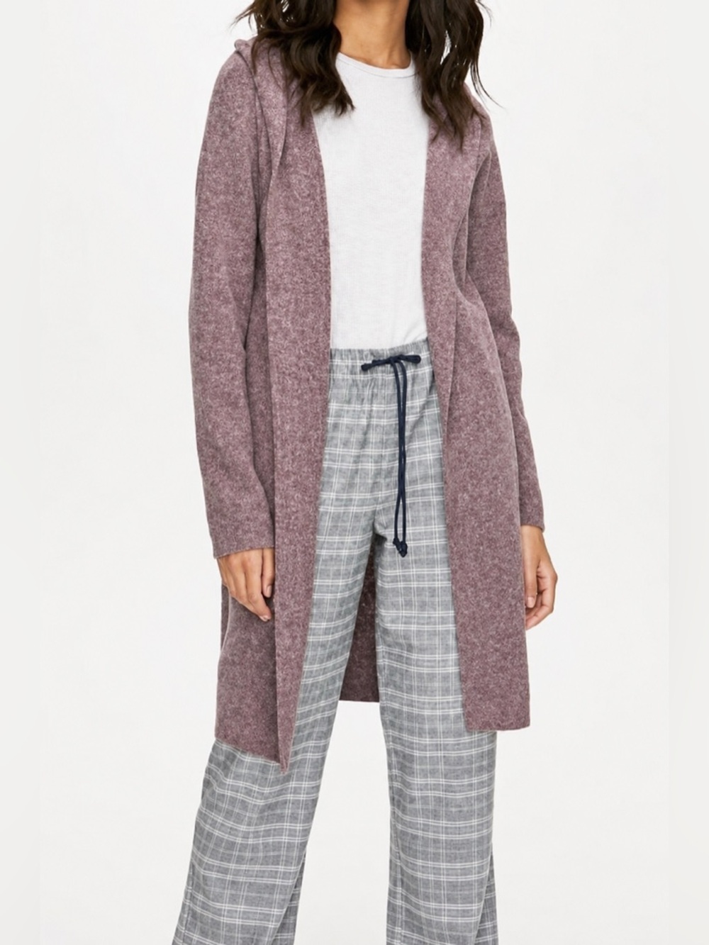 Aritzia Babaton The Group Ammonius Hooded Wool Yak Cardigan XS Long Burgundy